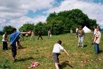 Ballspiel im Sonnenschein.