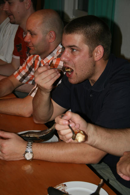 Als Dessert gab es nat&uuml;rlich Schoggibanane.