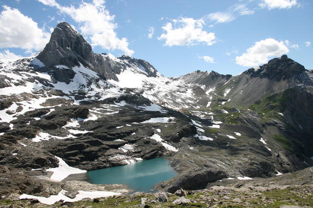 Gletscherhore, Rexligletscherseeli, Laufbodehore (2703) und der Weg zum Tierbergsattel (2. Tag).