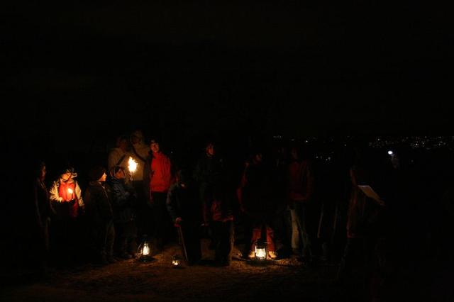 Gruppenbild in der Nacht