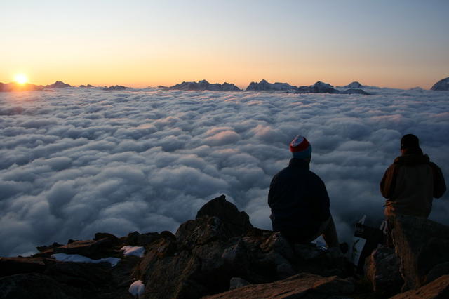 Blick aufs Wolkenmeer.