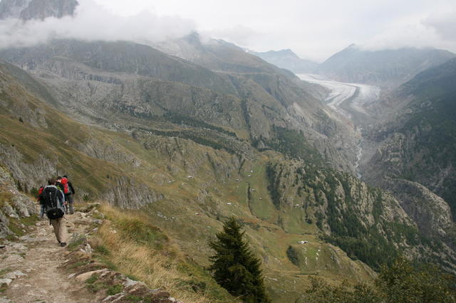 Abschieg in Richtung Gletschertor.