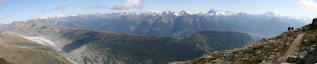 Panoramafoto auf halbem Weg zum Sparrhorn Gipfel.