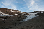 Blick hoch über den Geltengletscher zum Arpelistock.