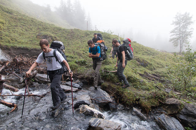 Fux, Thomas und Philipp komplettieren das Wandergrüppchen.